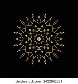 Circular pattern in the form of a mandala. Henna tattoo mandala. decoration golden mandala