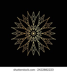 Circular pattern in the form of a mandala. Henna tattoo mandala. decoration golden mandala