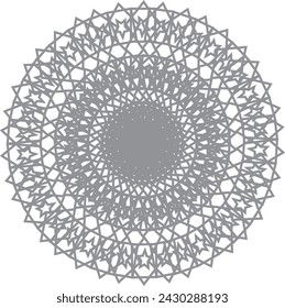 Circular pattern in form of mandala for Henna, Mehndi, tattoo, decoration. Decorative ornament in ethnic oriental style. Coloring book page.