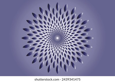 Circular pattern in form of mandala for Henna, Mehndi, tattoo, decoration.