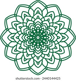 Circular pattern in form of mandala for Henna, tattoo, decoration.ornament in ethnic oriental style. Coloring book page.
