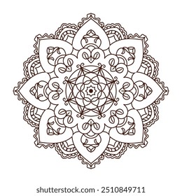 Patrón circular en forma de mandala para Henna, Mehndi, tatuaje, decoración. Diseños de patrón de mandala