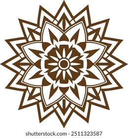 Circular pattern in form of mandala for Henna, Mehndi, tattoo, decoration. Simple Floral Ideas for Coloring book page design. Decorative frame ornament in ethnic oriental style