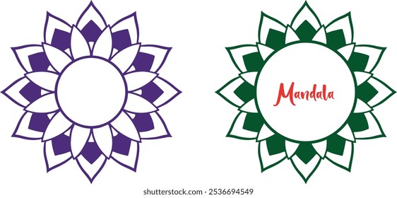 Padrão circular em forma de mandala. Henna tatoo mandala. Estilo Mehndi. Padrão decorativo em estilo oriental. Página do livro de cores.