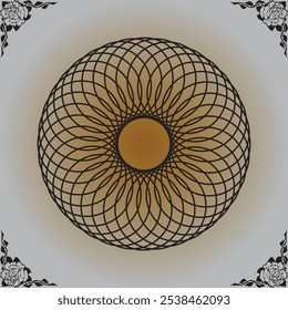 Padrão circular em forma de mandala. Henna tatoo mandala. Estilo Mehndi. Padrão decorativo em estilo oriental. Página do livro de cores.
