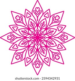 Circular pattern in the form of a mandala. Henna tatoo mandala. Mehndi style. Decorative pattern in oriental style. Coloring book page.