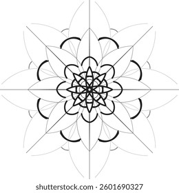 Circular pattern in the form of a mandala. Henna tatoo mandala. Mehndi style. Decorative pattern in oriental style. Coloring book page.