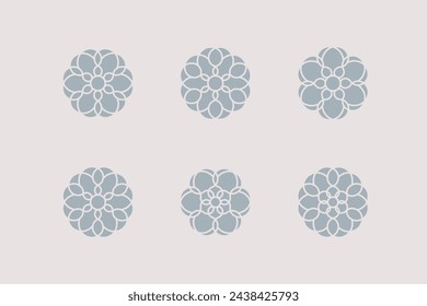 Circular pattern in form of mandala. Islam, Arabic, Indian, chinese motifs.