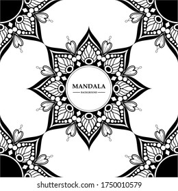 Circular pattern in form of mandala with lotus flower for Henna, Mehndi, tattoo, decoration. Decorative ornament in ethnic oriental style. Rainbow design on white background. stock illustration