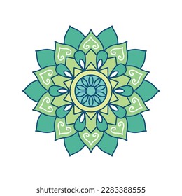 Patrón circular en forma de mandala. Patrón oriental, ilustración vectorial. Motivos islámicos, árabes, indios, turcos, pakistán, chinos, otomanos