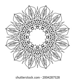 Circular pattern in the form of a mandala for tato