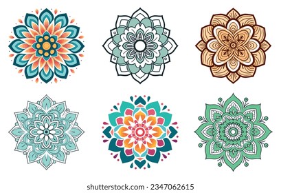 Circular pattern in form of mandala, Vector hand drawn mandala
