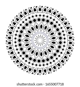 Circular pattern in form of mandala.decorative ornament in ethnic oriental style