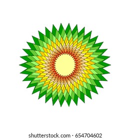 Circular pattern with guilloche color