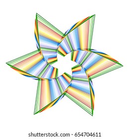Circular pattern with guilloche color