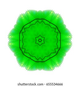 Circular pattern with guilloche color for currency, certificate or diplomas