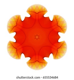 Circular pattern with guilloche color for currency, certificate or diplomas