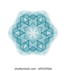 Circular pattern with guilloche color for currency, certificate or diplomas