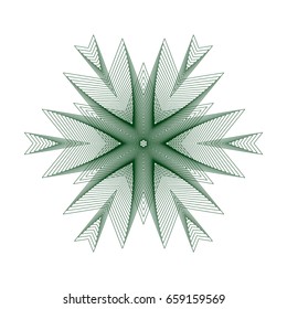 Circular pattern with guilloche color for currency, certificate or diplomas