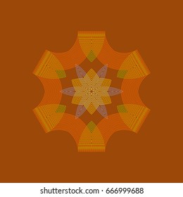 Circular pattern with guilloche for currency, certificate or diplomas