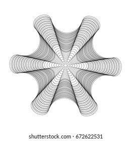 Circular pattern with guilloche for currency, certificate or diplomas