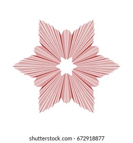 Circular pattern with guilloche for currency, certificate or diplomas