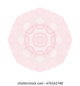 Circular pattern with guilloche for currency, certificate or diplomas