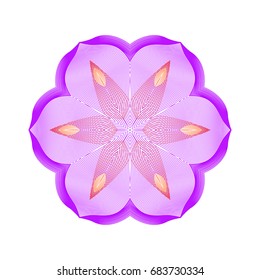 Circular pattern with guilloche for currency, certificate or diplomas