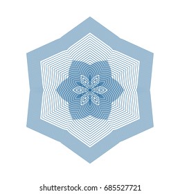 Circular pattern with guilloche for currency, certificate or diplomas