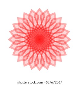 Circular pattern with guilloche for currency, certificate or diplomas