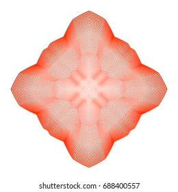 Circular pattern with guilloche for currency, certificate or diplomas