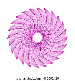 Circular pattern with guilloche for currency, certificate or diplomas