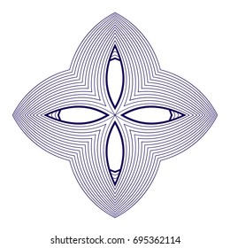 Circular pattern with guilloche for currency, certificate or diplomas