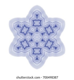 Circular pattern with guilloche for currency, certificate or diplomas