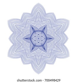Circular pattern with guilloche for currency, certificate or diplomas