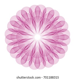 Circular pattern with guilloche for currency, certificate or diplomas