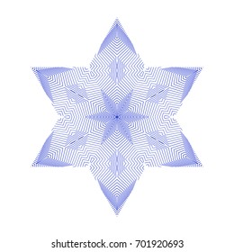 Circular pattern with guilloche for currency, certificate or diplomas