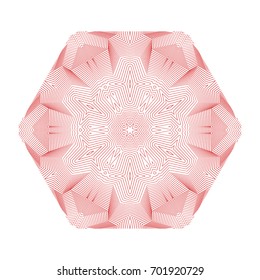 Circular pattern with guilloche for currency, certificate or diplomas