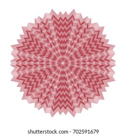 Circular pattern with guilloche for currency, certificate or diplomas