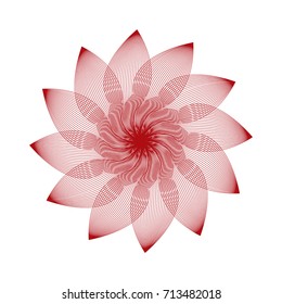 Circular pattern with guilloche for currency, certificate or diplomas