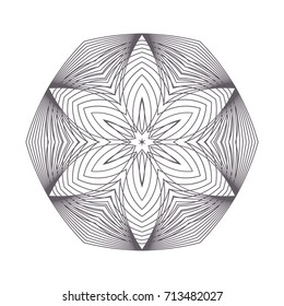 Circular pattern with guilloche for currency, certificate or diplomas