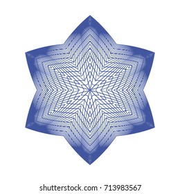 Circular pattern with guilloche for currency, certificate or diplomas