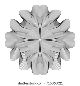 Circular pattern with guilloche for currency, certificate or diplomas