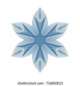 Circular pattern with guilloche for currency, certificate or diplomas