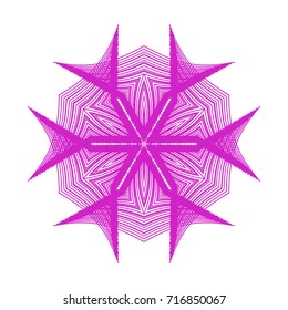 Circular pattern with guilloche for currency, certificate or diplomas