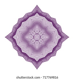 Circular pattern with guilloche for currency, certificate or diplomas