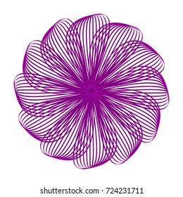 Circular pattern with guilloche for currency, certificate or diplomas