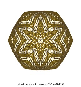 Circular pattern with guilloche for currency, certificate or diplomas