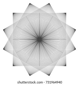 Circular pattern with guilloche for currency, certificate or diplomas