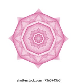 Circular pattern with guilloche for currency, certificate or diplomas